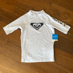 Roxy girl 7/xs rash guard NWT